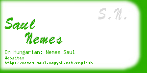 saul nemes business card